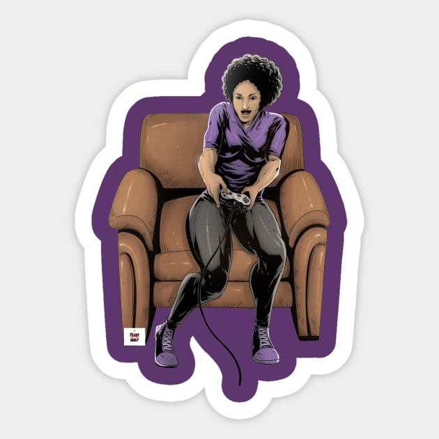 Black Girl Gamer Sticker by Nightwulf29